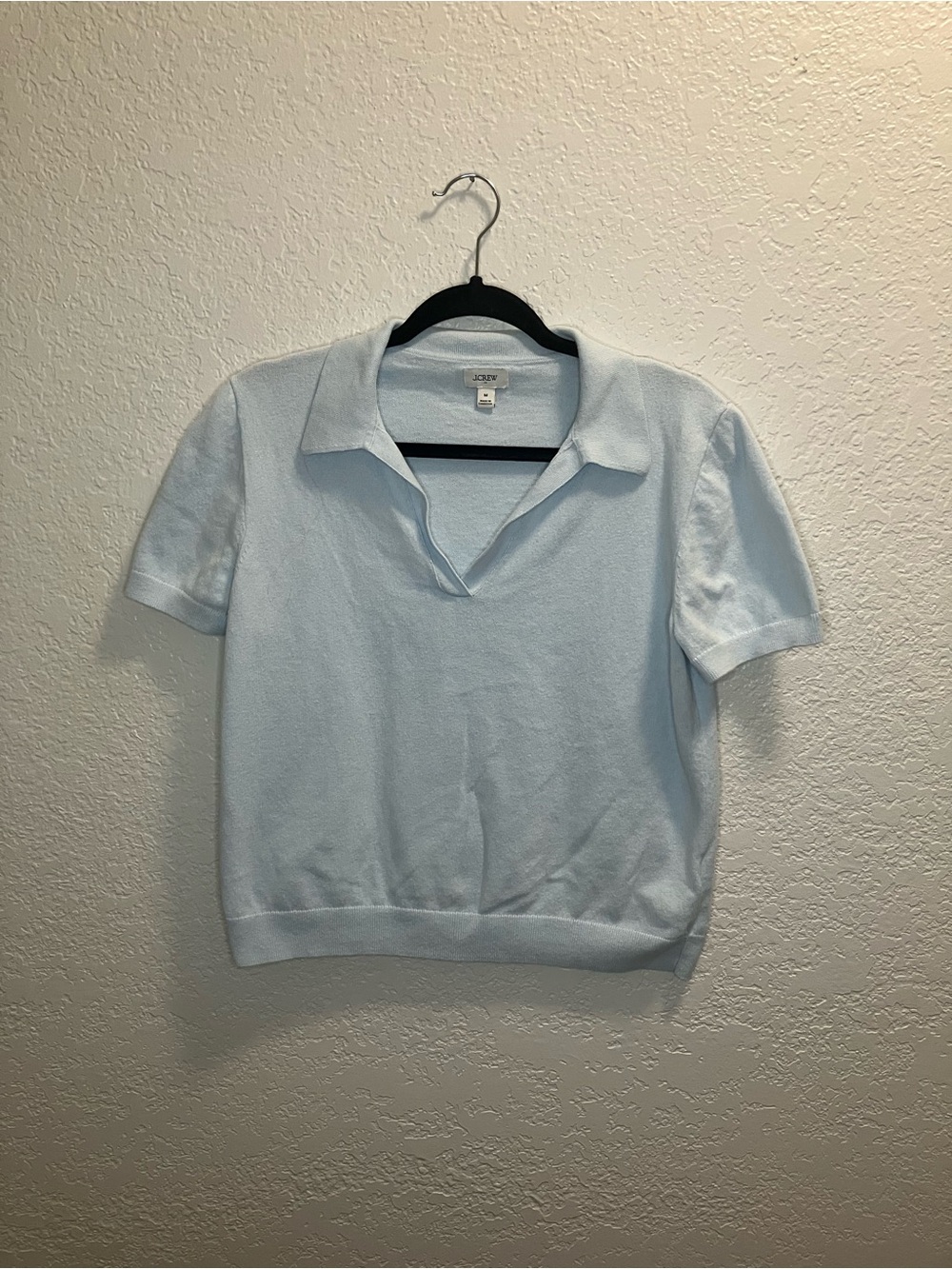 Cotton Cashmere Blend Sweater Polo